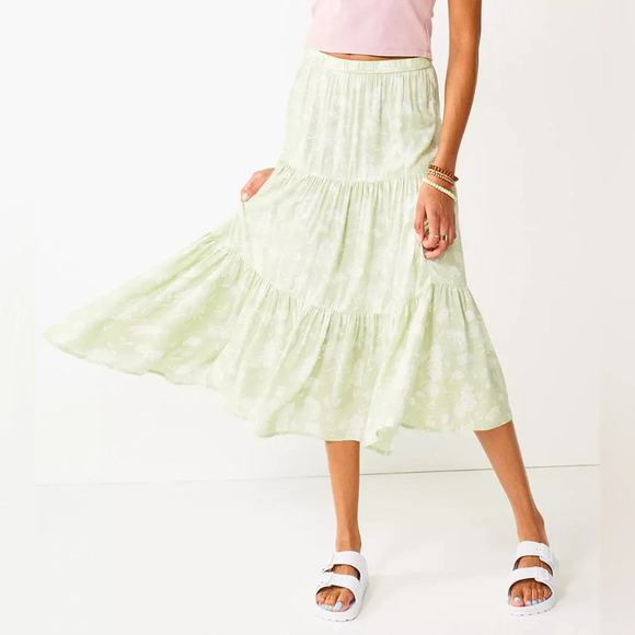 SO Tiered Midi Skirt - Size M - Picture 1 of 5